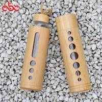 

600ml Handmade Borosilicate Glass Water Bottle With Bamboo Sleeve