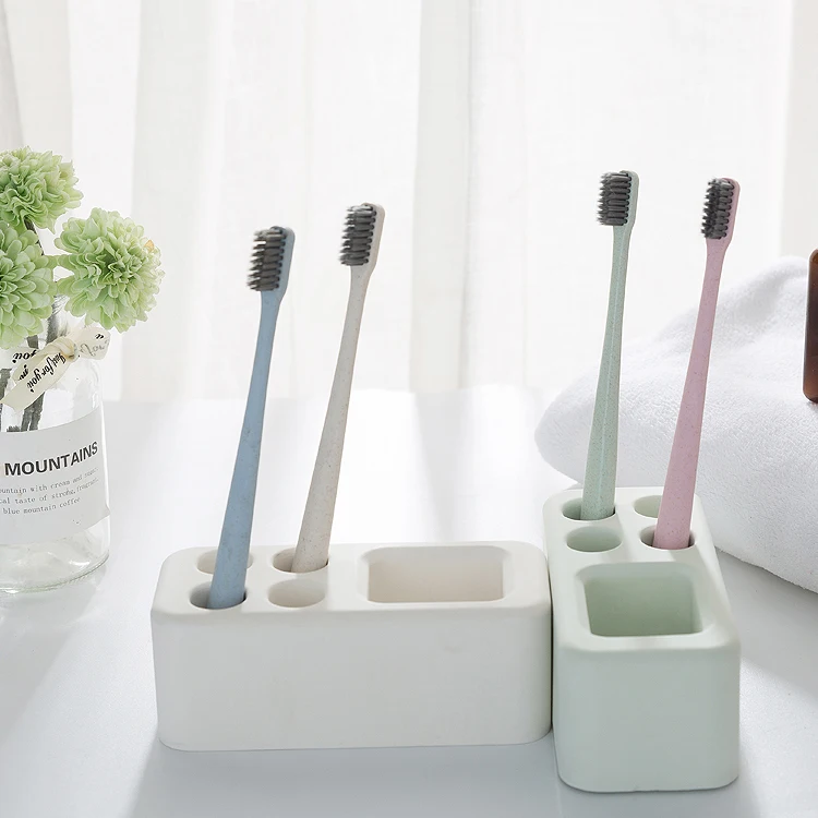 

Creative Water Absorption Anti-bacterial Mildewproof Diatomite Toothbrush Holder, Green/white,etc.