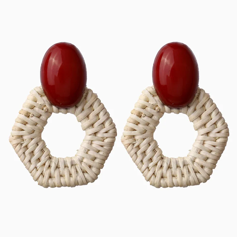 

Resin bamboo earrings National Woven earring