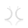 92262 Xuping Elegant moon shape pin earring, cubic zirconia stud earrings simple earrings