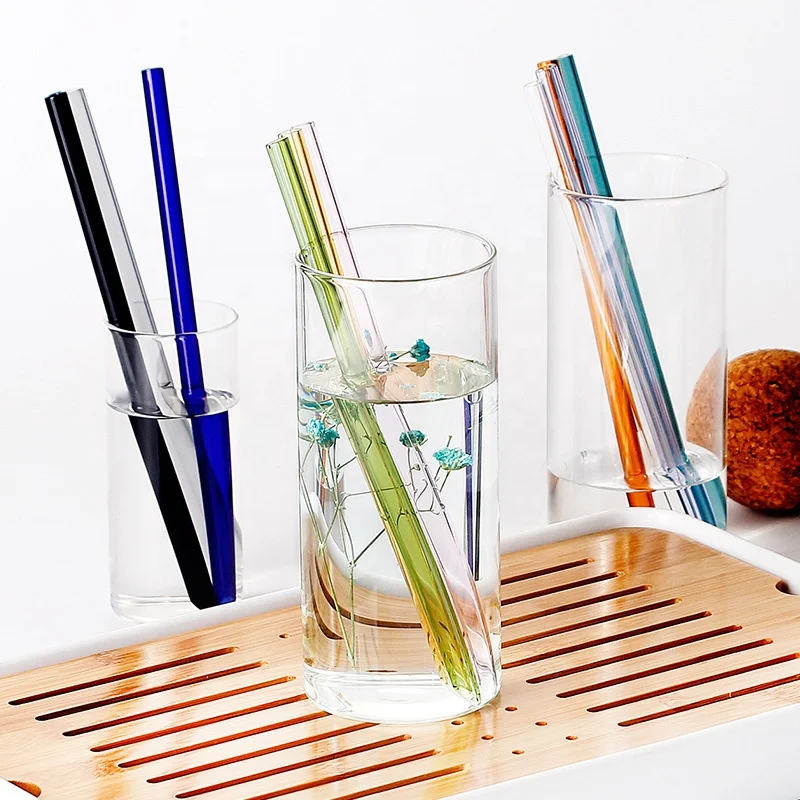 

10.5Inch Drinking Glass Straws For Tumblers Rumblers Cold Beverage Glass Straws Reusable