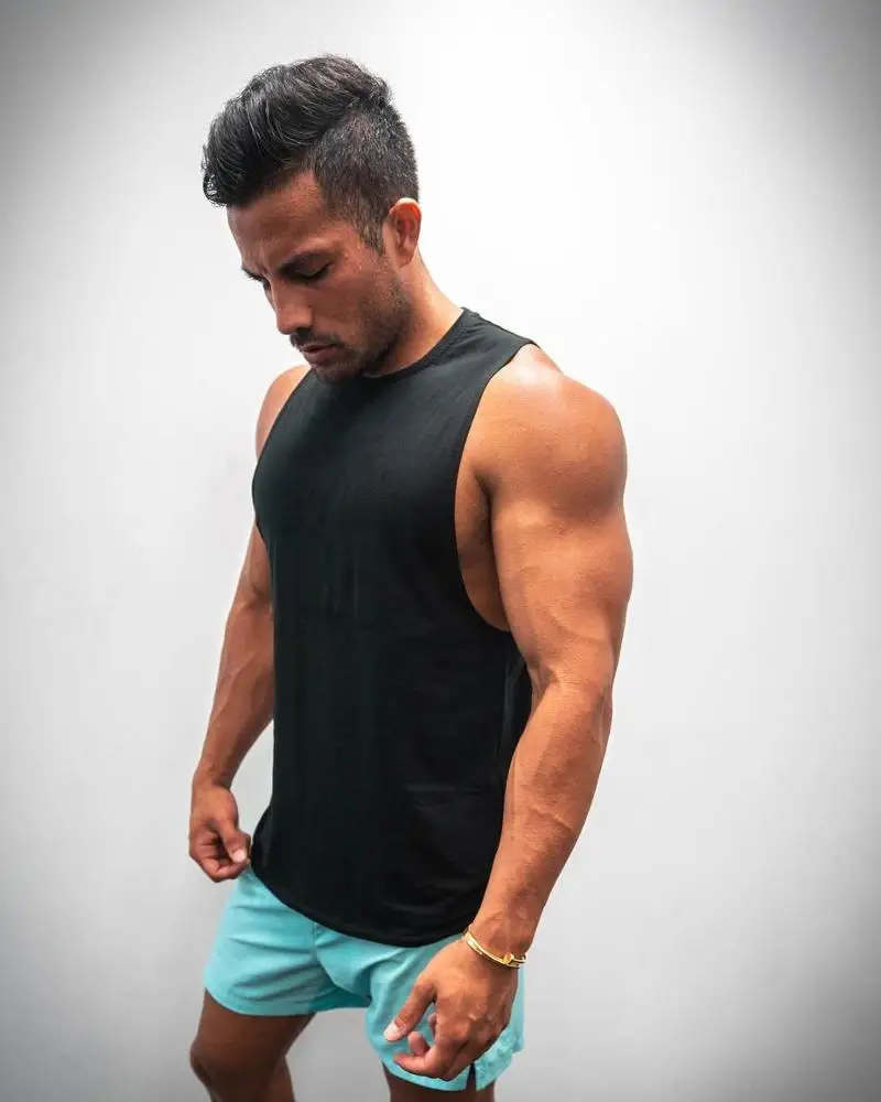 

Running Exercise Cotton Sleeveless Vest Sport Tank Men, Customized colors