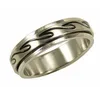 Unisex Stainless Steel Spinning Ring