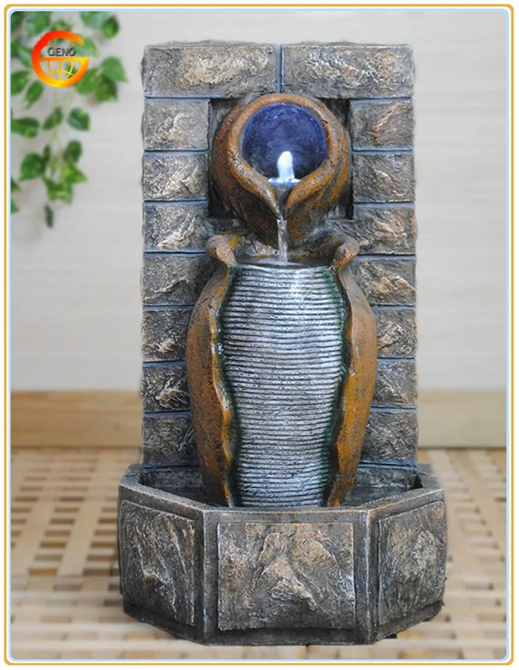 家居装饰室内树脂迷你喷泉办公室