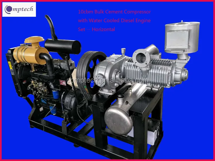 14m3/min two cylinders stationary air compressor for bulk cement