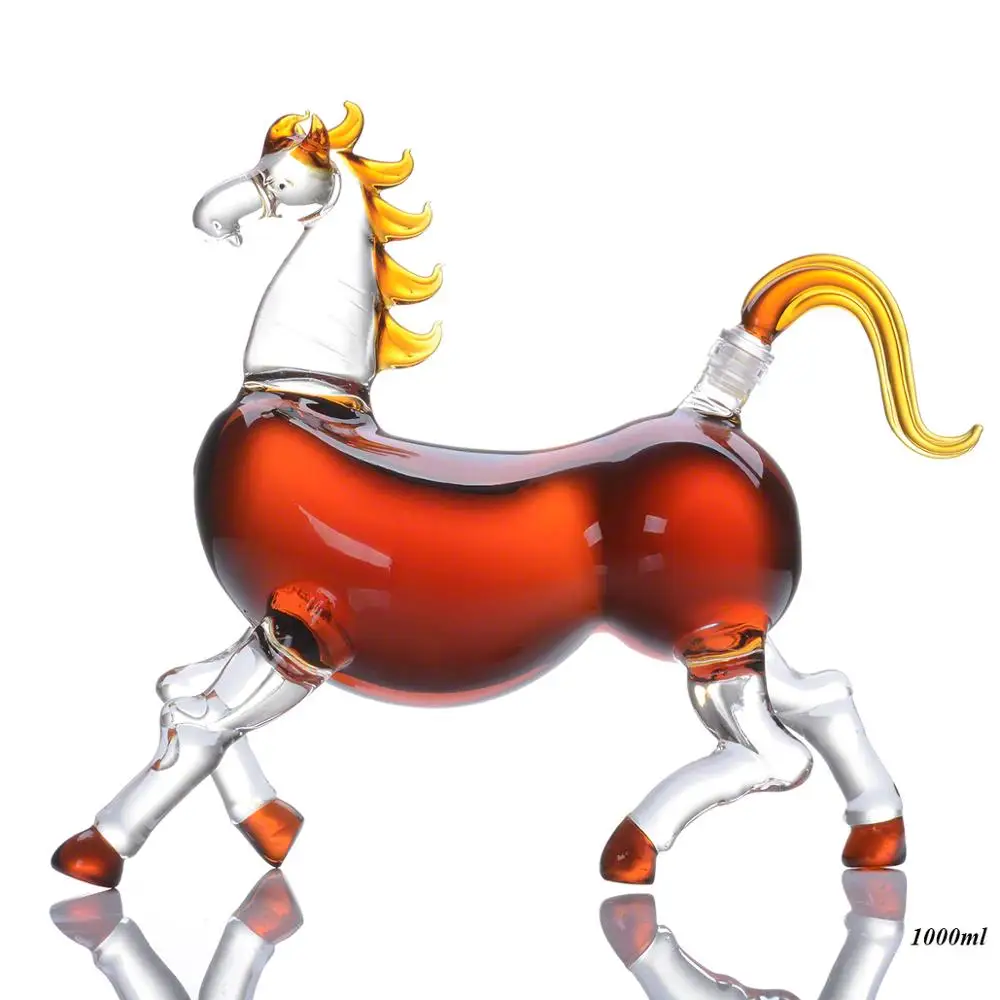 1000ml-horse-shaped-borosilicate-glass-decanter-liquor-decanter-for Bourbon-Whiskey-Scotch-Rum-Tequila-or-any-other-alcohol