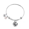 Baby jewelry white gold sterling silver expandable bracelets charm bangles