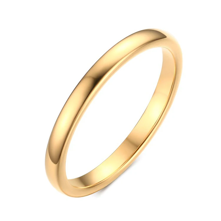 

Personalized Gold Jewelry 2mm Tungsten Carbide Fashion Rings For Women, Silver, gold or black