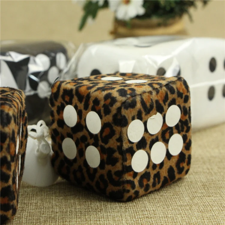 Custom Size Leopard Fabric Fuzzy Dice Buy Leopard Fuzzy Dice,Leopard Fuzzy Dice,Leopard Fuzzy