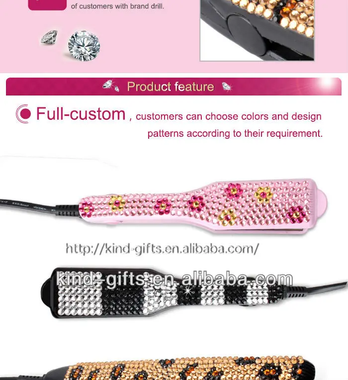 2013 Hot Sell Bling Rhinestone Diamond Cloud 9 Hair Straighteners Supplier|Factory|Manufacturer