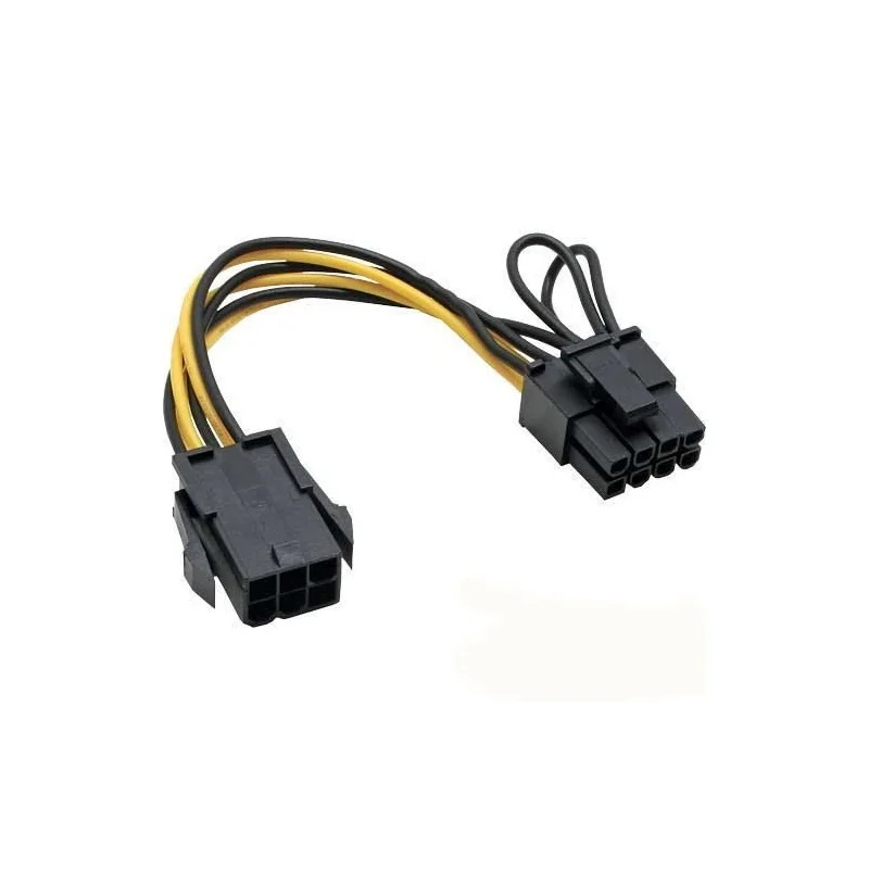 60cm Pcie 6pin Male To Pcie 6+2 Pin Male Power Cable For Video Graphics ...