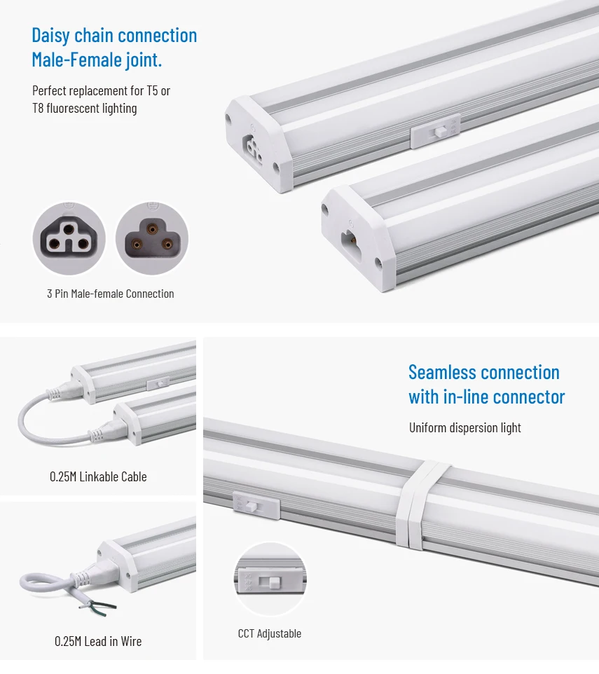 Download Switch Control Colour Changing Dimmable Led With 3 Color Temperature Changeable Double Tubes T5 ...