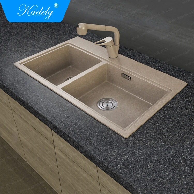 New Products Quartz Stone Granite Double Sink