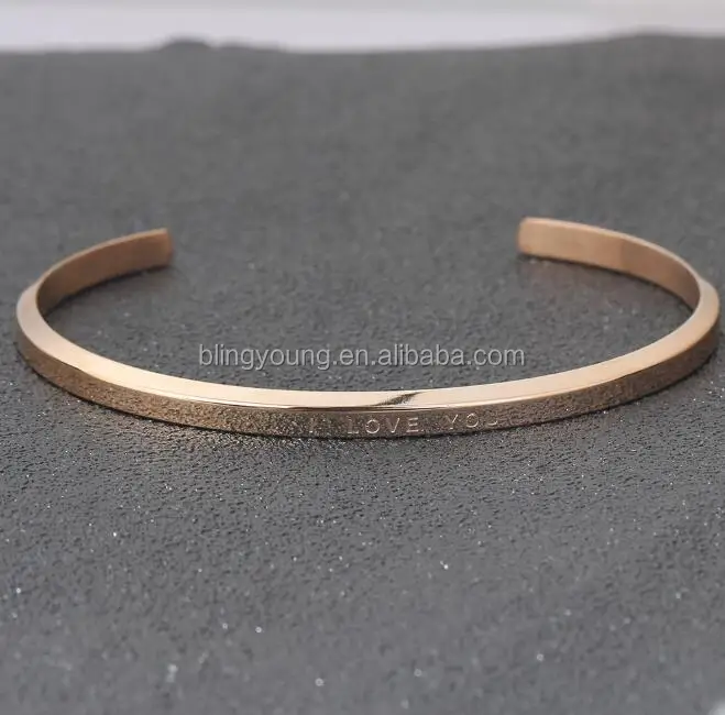 

Rose Gold Plated Stainless Steel Cuff Bracelet