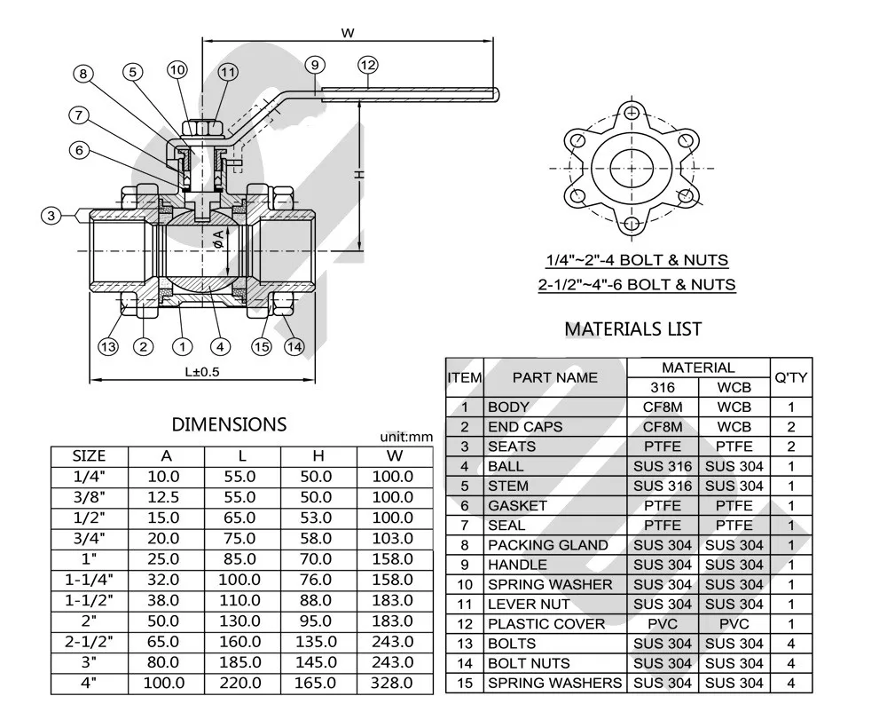 Three-piece Manual Stainless Steel Ball Valve Socket Welding BV-131S