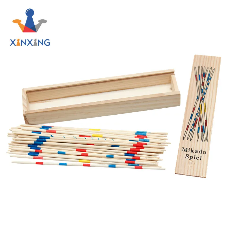 Wurfspiel Kinder DOCTOR SPORT Qualität Mikado Pick Up Sticks Klassisches Holzspiel Indoor Spaß Strategie Koordinationsspiel Mikado Spiel Kinder