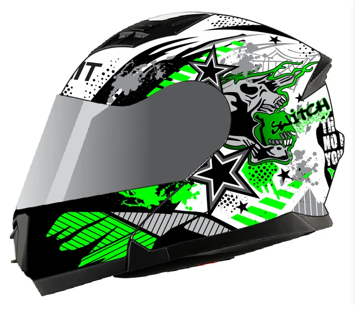 
Wholesale DOT certification motorcycle skull helmet with sun visor 