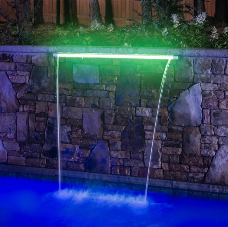 Rain Fountains Water Indoor Waterfall Curtain Stainless Artificial