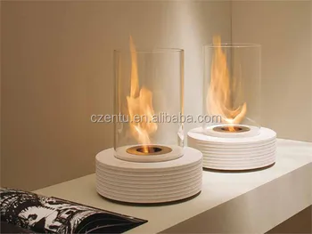 Best Price White And Round Fireplace Latest Intelligent Ethanol