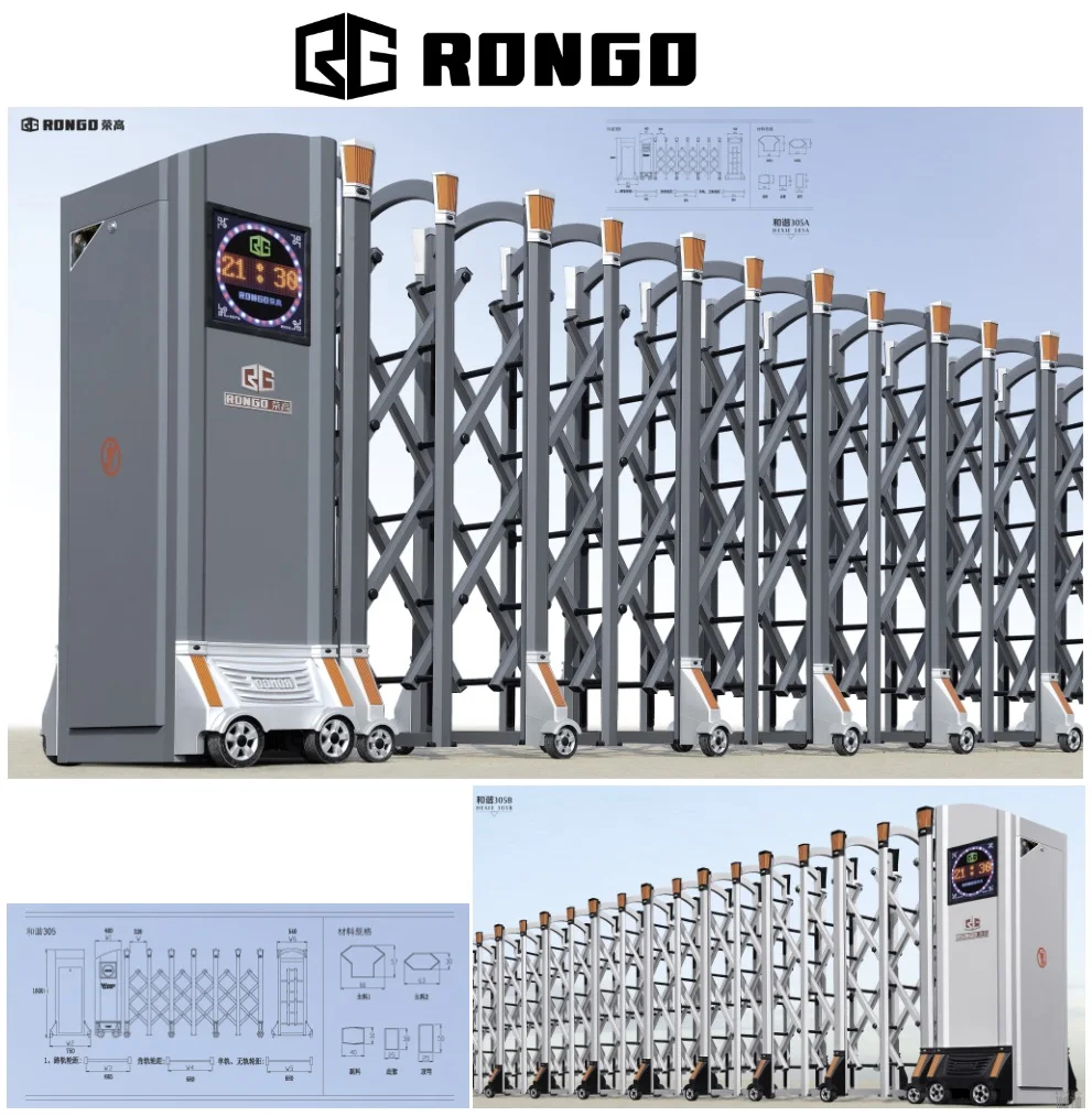 Aluminium Retractable Gates Security Folding Gates/electronic Accordion