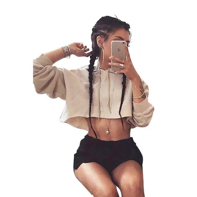 

Distributor Cheap 3 Color Women Fashion Crop Top Plain Sweatshirt, N/a