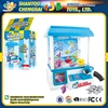 Lovely gift candy toy claw finish machine with 24 coins
