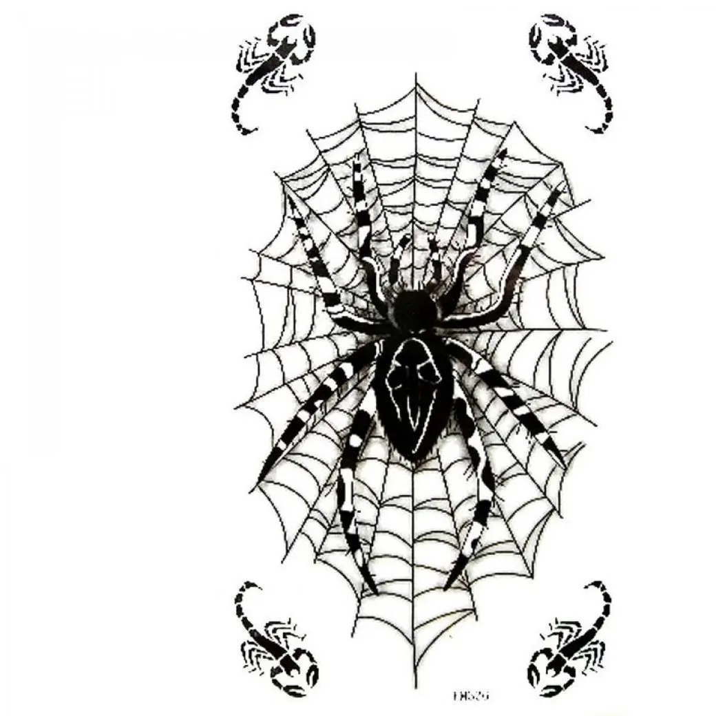 Эскизы тату паук с паутиной