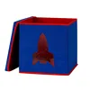 Foldable Canvas Storage Cube Boxes Bins For Toys Fabric Drawer With Lid