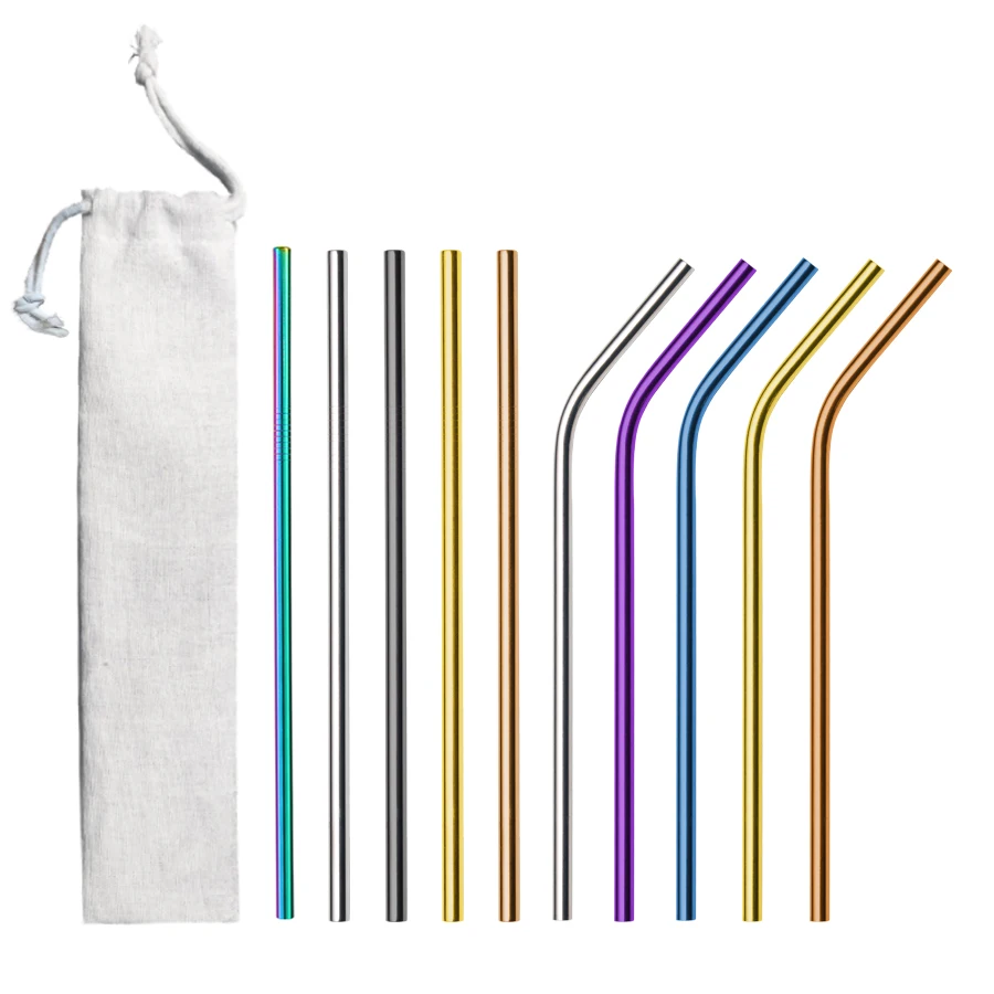 

Hot!!! Stainless steel rainbow colored metal straws for drinking, Rainbow;gold;rose gold;black;silver;purple;blue;colorful