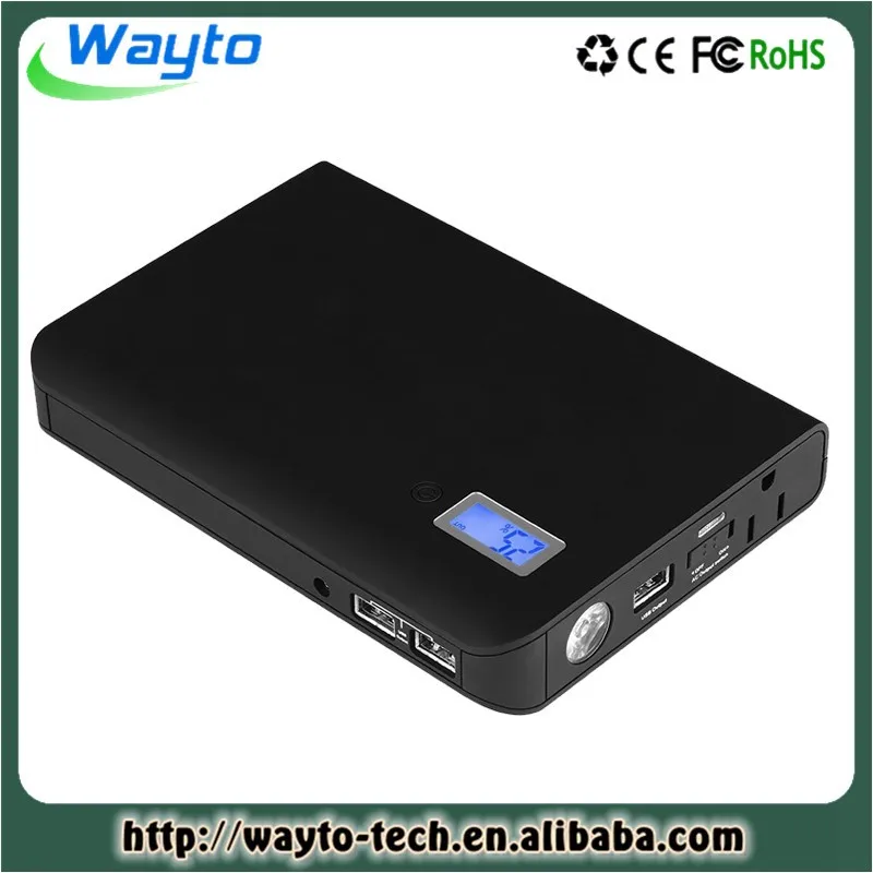 

USB Charger 24000Mah Portable Power Bank For Laptop Power Bank With Samsung Battery, Black