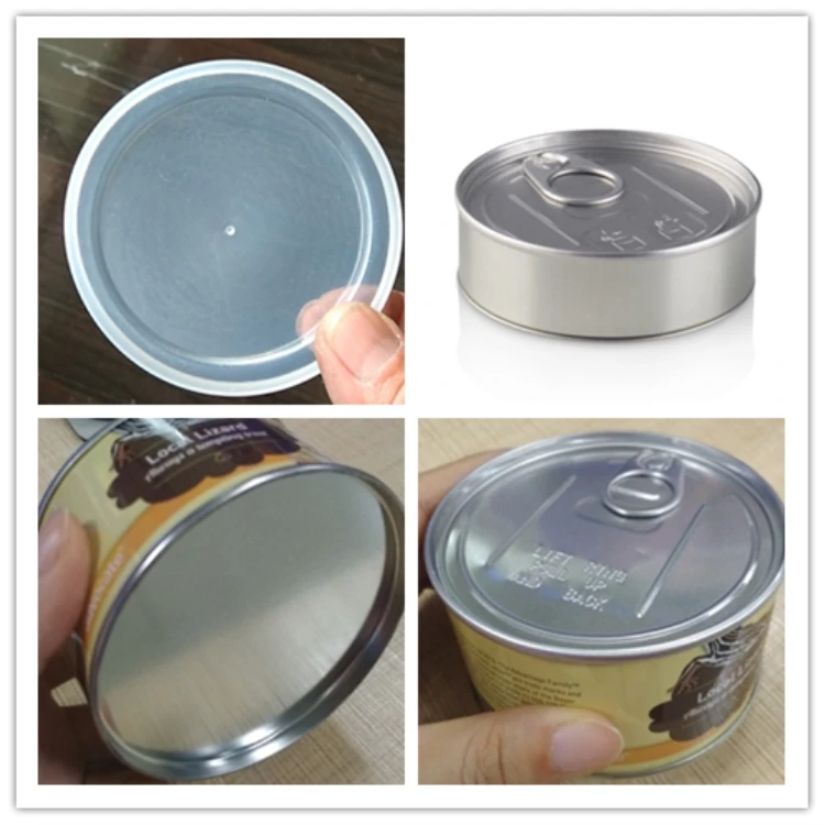 100ml Pull Ring Opening Canned Food Package Tin Can With Plastic Lid