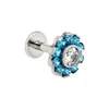 Women G23 Titanium Jeweled Lip Ear Piercing Jewelry Internally