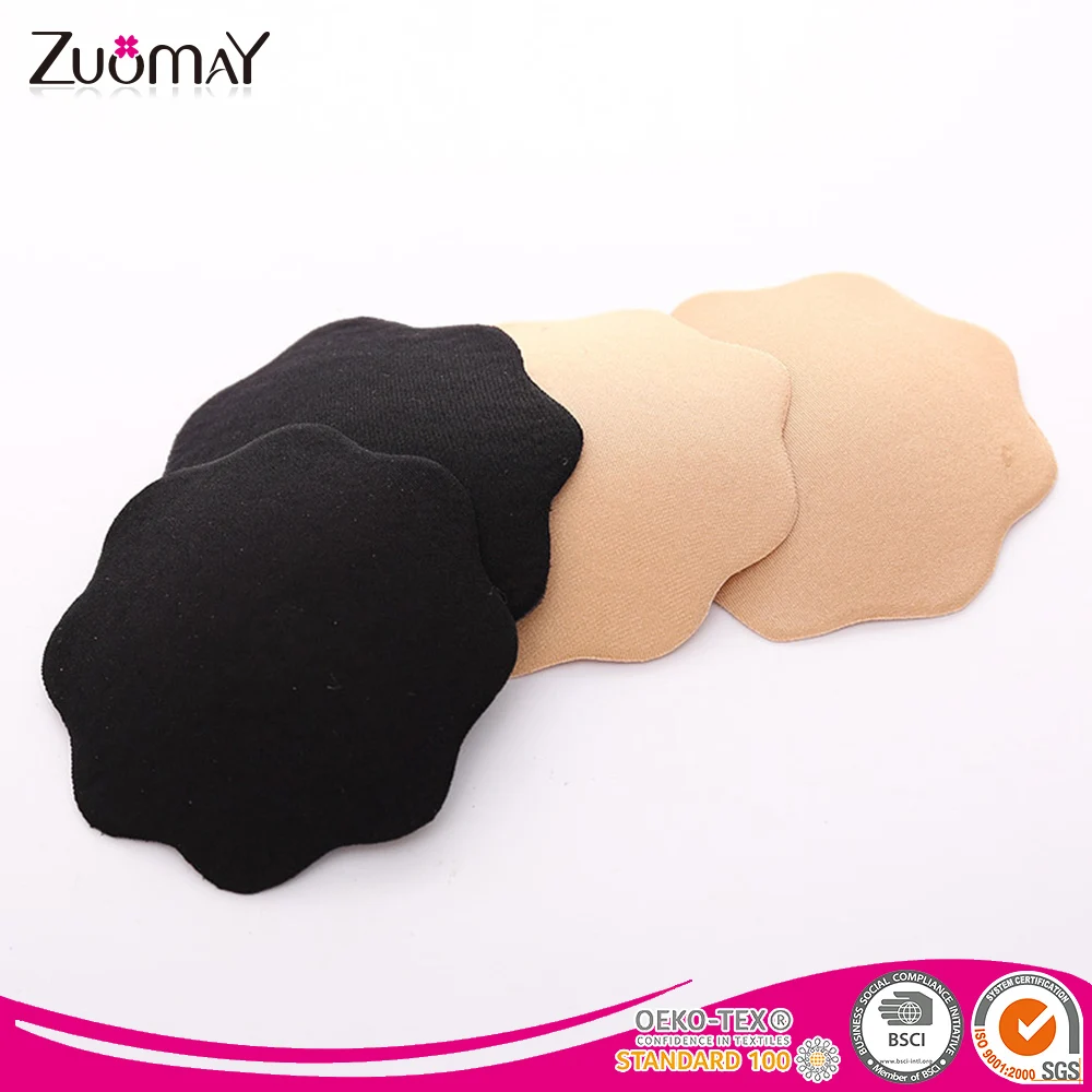 

Wholesale flower Shape biological silicone bra nipple pasties, custom sexy breast nipple cover pasties with packaging box, Customized color