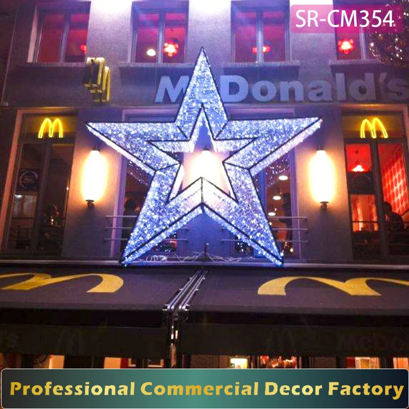 Commercial 3ft 4ft 5ft 6ft 8ft 3d Large Led Christmas Star Outdoor
