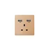 Free Sample British Wall UK Double Standard USB Socket British Standard Electrical Sockets Standard Duplex Wall Sockets For Home