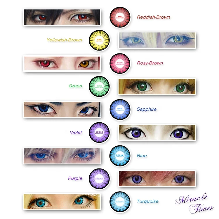 2019 wholesale cosmetics beautiful colored eye contact lenses