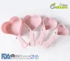 4pcs Pink Plastic Measuring Cup and Spoon sausing flavoring utensils