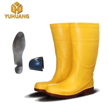 yellow steel toe boots