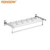 Factory price golden carved five towel bars bathroom towel shelf with hanging hooks