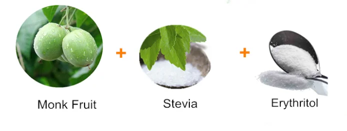 Haiding supply Natural Sugar Free Organic Stevia Erythritol monk fruit blends 1 times