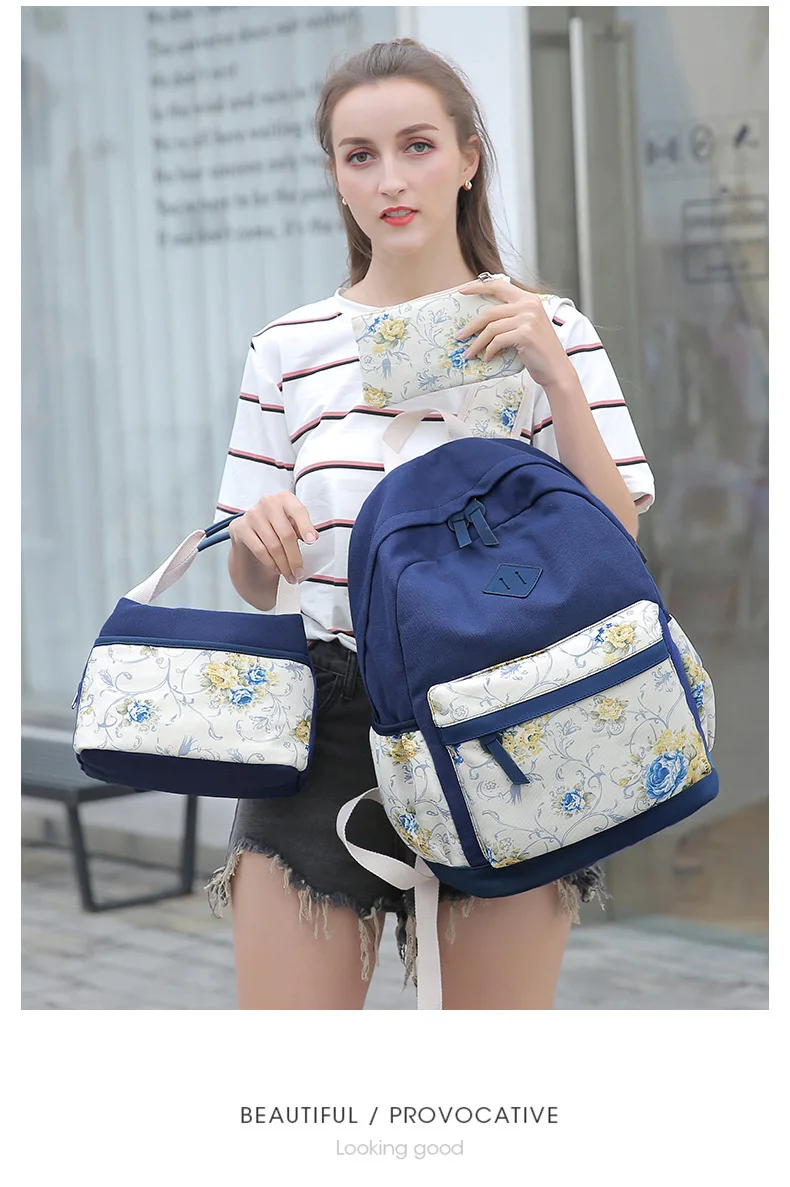 Cute Girl Bookbags For School Teen Girls Backpacks With Lunch Bag Set ...