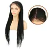 Wholesale cork wig head brazilian hair afro wig braided full lace wig supply