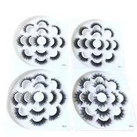 

7pairs 3D 5D Mink Eyelashes book Faux Mink Lashes Mixed Extension False Eyelashes Flower tray