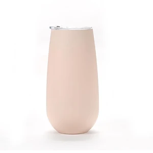 Image of FY18814 Rose Gold Stainless Personalized Steel Travel Coffee Thermal Mug With Lid