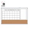 Combination board ,cork board and magneting white writing board combination for wholesale