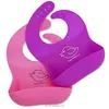 Best Silicone Baby Bibs with Food Pocket,Keeps Kids Clean,Made of FDA Waterproof Washable Silicone