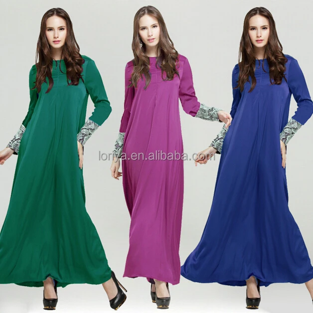 

Latest ladies dress cheapest price muslim abaya dubai islamic clothing, Purple,blue,green