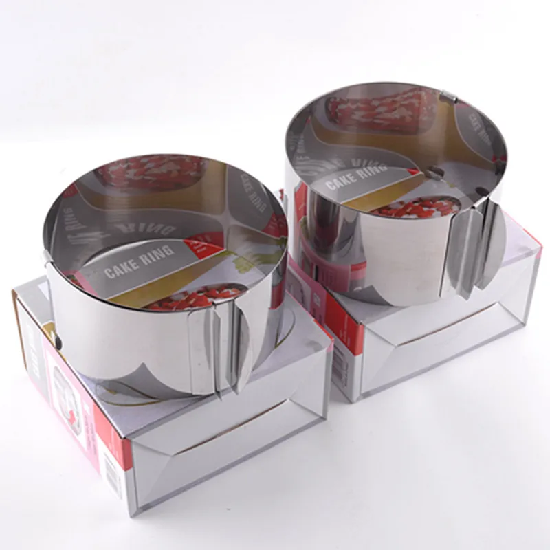 

Adjustable stainless steel mousse ring cake cutter, Sliver