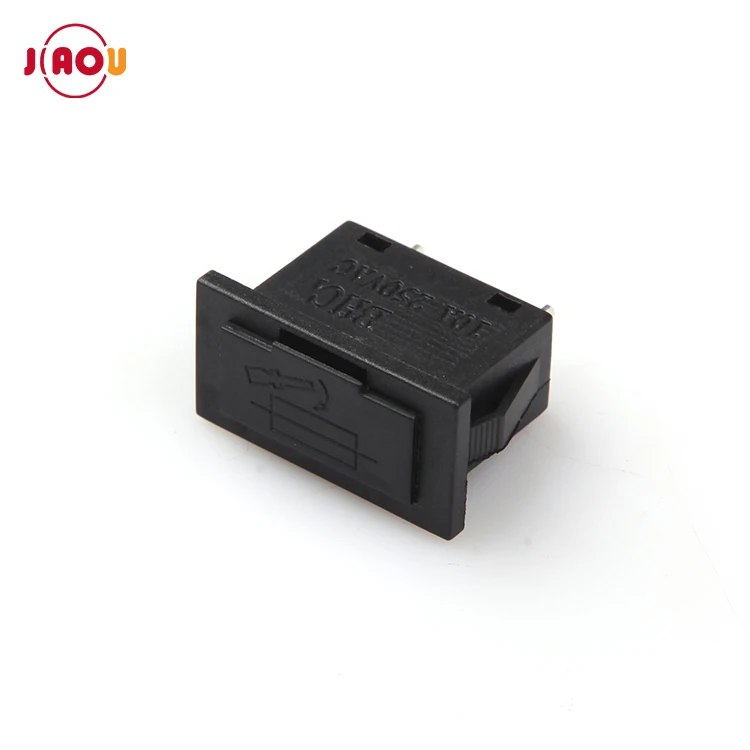 Jiaou Bhc1 2 Pin Solder Terminal Black Plastic 5x20mm Fuse Holder Buy