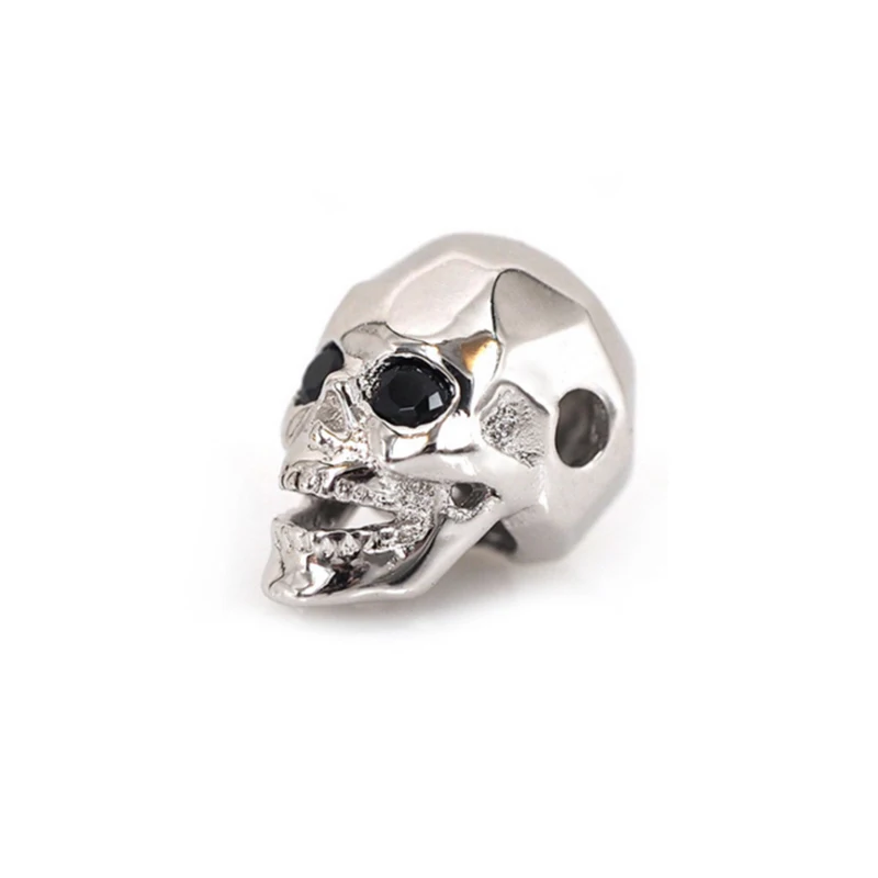 

Multitudinous color for choose high quality custom logo sterling silver pave spacer beads skull metal wholesale skull beads, Gold;sliver;rose gold;black